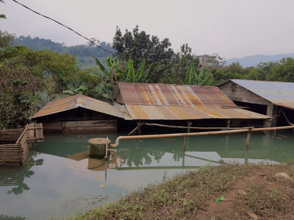 A house in Campur, Guatemala underwater from Hurricanes Eta and Iota. Image by Osmin Teni and Nelson Pacay. 